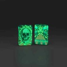 Zippo 48640  Skull Design  540 Color Process-2 Sided  Glow In Dark Lighter