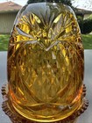 Vintage Indiana Glass Tiara Fairy Lamp     Amber     Excellent     7    Heart Design