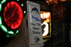 Scarce 1950s Penn Fishing Reels Stamped Painted Metal Door Sign Bate Shop Marlin