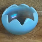 Vintage Fenton The Museum Collection Cased Art Glass Crimped Edge Rose Bowl