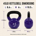 Fitvids 45 Lb Vinyl-coated Kettlebell With Handle For Strength Training  Violet