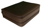 Bible Cover And Organizer  Leather Touch  Brown  Lg Fits Up To 10 X 7 5 X 2 In
