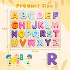 Jolsnaf Alphabet Puzzles Wooden For Toddlers  Abc 11 7 l X 8 7 w  Colorful
