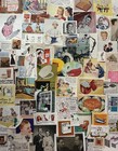 Lot 100 1930s-1950s Tiny Ads   Cutouts ephemera collage junk Journals scrapbook