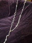 Crystal Glass Bead Rosary Wedding Lasso Necklace Silver Cross Crucifix Catholic