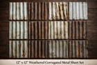 Sale  10 Pcs 11 1 2  X 11 1 2  Reclaimed Corrugated Metal Tin Roofing Panels