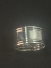 Oval Hammered Napkin Ring Sterling Silver No Monogram