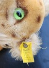 Vtg 1950s Steiff Mohair Young Lion Cub 22cm Lying Green Glass Eyes Excellent Tag