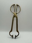 Antique Brass Coal Tongs Fireplace Implement