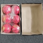 6 X 156 Gm Premium Quality Pure Leather 4 Piece Pink Bat Friendly Cricket Balls