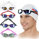 Adult Men Women Swim Goggles Adjustable Waterproof Anti-fog Uv Swimming Glasses