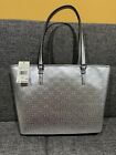 Michael Michael Kors Jet Set Silver Logo Medium Carryall Tote Nwt   378 00