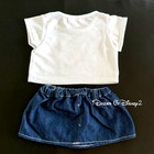 Build-a-bear  sweet Summer  White Tee Shirt  Jean Skirt Retired Teddy Clothes