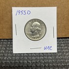 1955 D Washington Quarter Unc 