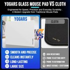 Glass Gaming Mouse Pad  Tempered Glass Mousepad For Esports  Ultra Smooth Speed 