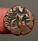 H16-41 Hephthalites   Alchon Huns In Kashmir  Toramana Ii  C 540-70ad  Ae Stater