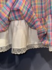 24    W  12 Vintage 1960   s Skirt  Jc Penny  Pink Plaid Petticoat Trim  Elastic Usa