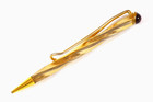 Vintage Tiebar Mechanical Pencil Gold Filled Spiral Red Jeweled End Pencil