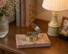 Vintage Brass Pill Box  Small Hinged Keepsake Case