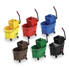 Rubbermaid   Commercial Wavebrake Side-press Wringer bucket Combo  35 Qt  Black