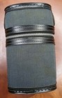 Vintage Swank Travel 2-piece Glass Liquor Flasks Set W fabric  Leather Case  Da