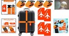 Bright Fluorescent Luggage Straps   Silicone Tags Set - 8 Pcs For Safe Travels