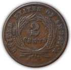 1868 Two Cent Piece Fine F Coin  22099