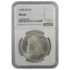 1878 Cc Morgan Dollar Ms 66 Ngc Silver Uncirculated  1 Coin Sku i19672