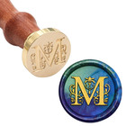 Initial Alphabet M Wax Seal Stamp Kit  Classic Retro Letter Sealing Stamp With 2