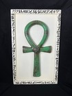 Green Egyptian Ankh Wall Decor With Hieroglyphic Frame Made In Egypt
