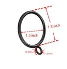 Window Hardware Clip Rings 30 Pcs 1 5 Inch Inner Diameter Black Curtain