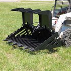 Titan Attachments 72  Skeleton Rock Grapple Rake Quick Tach Bucket Loader