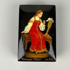 Russian Lacquer Box Fedoskino Art Hand Painted   Trinket Box Birch Box Russia