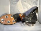 Rare Dead Stock New 50   s Vintage Macgregor Black Leather Football  Cleats Sz 5 E