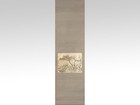 Japanese Hanging Scroll Art Painting  plum Grove  Showa Antique Kakejiku