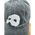 Vintage Phantom Of The Opera Mask Hat Cap Adams Washed Black Leather Strap