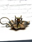 Vintage Solid Copper With A Dark Aged Patina Chamber Stick Candle Holder