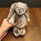 Jellycat Small Bashful Woodland Babe Bunny Plush Stuffed Grey Brown Cts6b 8 used