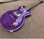Custom Pro Lp Electric Guitar Purple Edge Burst Made 2 Measure Chrome Hardware