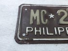 1958 Philippines Motorcycle License Plate