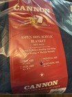 Vintage Cannon Acrylic Blanket  Aspen  Blue  Satin Trim King queen 102  X 90 
