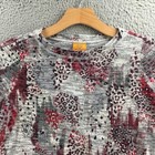 Ruby Rd Long Sleeve Tee Tshirt Womens Small Petite Grey Knit Crew Neck Casual