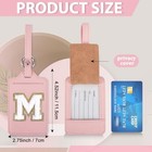 Etiquetas De Equipaje Personalizadas Con Iniciales Para Letter-m Rosa-blanco