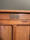 Vintage White Clad Oak Wood Ice Box Nightstand Cabinet Chest End Table Side A