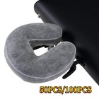 50 100pcs Disposable Massage Table Bed Headrest Fitted Face Cover Non-woven