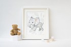 Nursery Decor Wall Art Kids Room  Elephant Prints Set Of 3