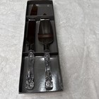 Silver Clear Knife And Server Crystal Handles Cake Serving Set Wedding Tableware