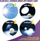 Dog Fetch Ball Play Toy  Glow In The Dark Night Light Fit In Medium Chuckit 2 Pk