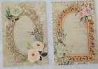 Victorian Trading 30 Asst Rose Frame Planner Party Note Card Papers 42d