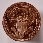 1 2 Oz Standing Liberty Copper Bullion Round  999 Fine Copper Round Bu